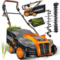 MASKO Verticuteermachine 2in1 1800W Elektrische Verticuteerder 40cm Maaibreedte en 55L opvangbak, Gazonbeluchter