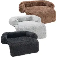 Topmast Hondenmat Comfy - Hondenmand Donut - Hondenbed - Hondendeken Bank - 90 x 80 cm - Grijs - Dierenkussen voor hond of kat