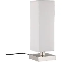 LINDBY Tafellamp Julina, alu / grijs / zink, Slaapkamer, Textiel / Stof / Zijde, Modern, Tafellamp