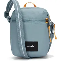 Pacsafe Schoudertas 'Go Micro' lichtblauw / zwart / wit