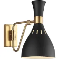 Elstead Lighting LED Wandlamp Joan | 1X E27 Max 60W | Midnight Black / Burnished Brass