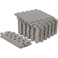 Gorilla Sports Vloer Beschermingsmatten 30 x 30 cm 18 matten incl eindstukken Grijs