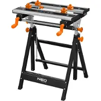 Neo Tools 44-700 Serie - Aluminium Verstelbare Werkbank - 60x58x77-107 cm - Inclusief Klemmen - Maximaal 100 kg