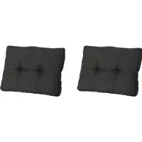 Madison florance zitkussen rib black ca. 43x60 cm set van 2