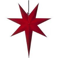 Star Trading Grote papieren ster 'Frozen', asymmetrisch, rood, netvoeding, E14-fitting, 55x65cm