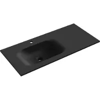 Mexen Vela wastafel ingebouwd in werkblad links 101 x 46,5 cm, zwart mat - 25231071L