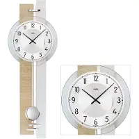 AMS Wandklok met slinger Sonoma-Aluminium 7441