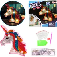 Toi-Toys Diamond Painting Eenhoorn Lamp - 17 x 16 cm