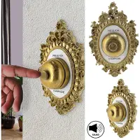 Cepewa Muurdecoratie bel - Press for Champagne - goud - bruiloft cadeau - feestaccessoires/decoratie