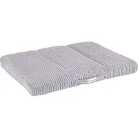 Petsona Hondenbed Hondenkussen Ribtricot Antislip Onderkant Zacht Schuim, Donkergrijs, L