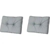 Madison florance rugkussen basic grey ca. 43x73 cm set van 2