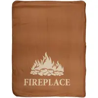 Esschert Design Fleeceplaid "Fireplace" Bruin bruin Fleece Esschert Design Plaid