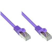 GOOD CONNECTIONS RNS Patchkabel met vergrendelingsbescherming, Cat. 5e, SF/UTP, PVC, 100MHz, paars, 0,25m,
