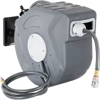 Vevor slanghaspel, 20 meter slangoproller, PVC slangbox, wandmontage kabeloproller, intrekbare waterslanghaspel, 6 kg persluchtslanghaspel voor werkplaatsen, auto-onderhoud, enz.