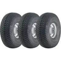 Parnells 11x4.00-4 Grasbanden voor grasmaaiers & stalen velgen P332 20 mm lagers 145 kg (set van 3)