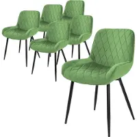 ML-Design Set van 6 eetkamerstoelen Ari velvet | fluweel groen 54x84x60 cm eetkamerstoelen | NADUVI