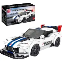 Mould King 27011 Speed Models - Dodge Viper - 388 onderdelen en vitrine - Past op bekende merken - bouwdoos