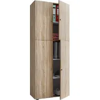 VCM Lona Universele kast Kleerkast 4 deuren Sonoma eiken decor.