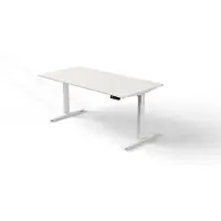 Kerkmann Move 3 Zit-sta-bureau Rechthoekig Wit T-Voet 1,600 (B) x 800 (D) x 1.200 (H) mm Hout
