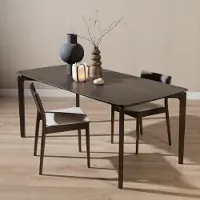 Livin24 Scandinavische eettafel Cala walnoot 180 x 90 cm