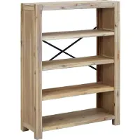 vidaXL Boekenkast met 4 schappen 80x30x110 cm massief acaciahout