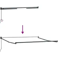 vidaXL Uitschuifbare luifel Zwart 300 x 250 x 165 cm