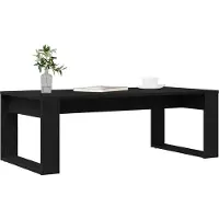 vidaXL Salontafel Zwart Eiken 102 x 50 x 35 cm Bewerkt hout