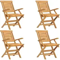 vidaXL Tuinstoelen 4 st inklapbaar 56x63x90 cm massief teakhout