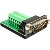 DeLOCK Gameport connector 15-pins SUB-D (m) - 16-pins Terminal Block / schroeven