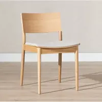 Bronx Scandinavische eetkamerstoel Elio naturel eiken/off white