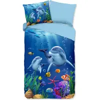 Pure Dekbedovertrek Micropercal Zari - blue 240x200/220cm