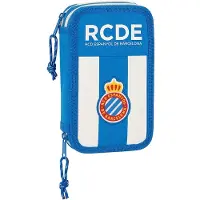 Safta Rcd Espanyol Small Double Filled Pencil Case Blauw Man