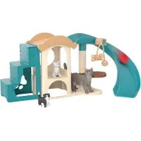 Schleich FARM WORLD - 12-delig Speelplezier met Katten Speelset - Realistische Boerderij Dierenset