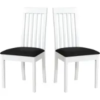 LeafDesign Eetkamerstoel, massief eikenhout, stoel, set van 2, model Roma 9, wit
