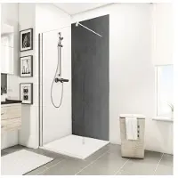 Schulte achterwand - Decor - steen antraciet - 100x255 - zelf inkortbaar - wanddecoratie - muurdecoratie - badkamer wandpanelen - muurbekleding
