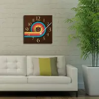 Opviq , Msk- HMA3193, Bunt, Wandklokken, 40 x 40 cm, 100% MDF (dikte: 5 mm)