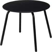 Gardalux Bijzettafel tuin | | Rond (Ø 50 x 40 cm, Zwart)