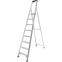 Hymer Alu Pro, opklapbare ladder met 8 treden, verticale hoogte 2,40 meter, totale hoogte 3,81 meter, gewicht 7,64 kg