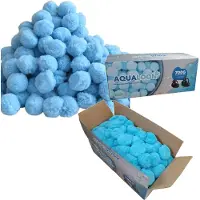 Coil Filterballen voor Zwembad Zandfilter Vervanging - 700g - Aqualoon - met zilverionen - Blauw