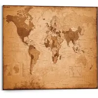 Reinders! Decoratief paneel Wereldkaart - antiek
