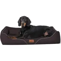 Tierlando Orthopedisch hondenbed WILLIAM Couture | Comfortabel hondenbankje - Afmetingen: 160x110 cm | Kleur: 01 Bruin