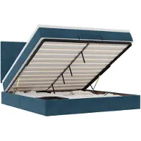 vidaXL Ottoman bed met matrassen en LED's 180x200cm fluweel