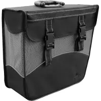 Polydaun Enkele tas zwart/wit, rechts. afmeting 37x33x14 cm, inhoud 20 litre