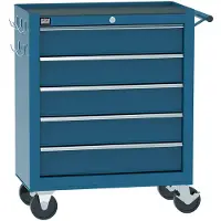 HBM gereedschapswagen 5 laden, 62 cm, blauw