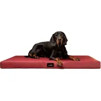 Tierlando Orthopedisch hondenbed ALICE EASY CLEAN, kunstleer. Afmetingen: 80x60 cm | Kleur: 04 Donkerrood
