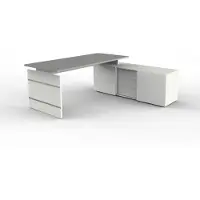 Kerkmann Büromöbelfabrik Form 4 Hoekbureau Grafiet Wang 3 Lades 1.950 (B) x 1.770 (D) x 740 (H) mm