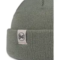 Buff - Knitted Beanie Lilon Fisherman - Muts One Size, olijfgroen/grijs