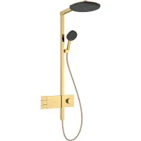 Hansgrohe Raindance Alive S 300 2jets Showerpipe regendoucheset thermostatisch Polished Gold Optic
