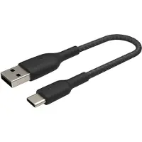 Belkin Braided BoostCharge USB-A Naar USB-C Kabel 15 Centimeter Zwart