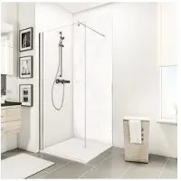 Schulte achterwand - hoogglans steenmarmer helder - 100x210 - zelf inkortbaar - wanddecoratie - muurdecoratie - badkamer wandpanelen - muurbekleding
